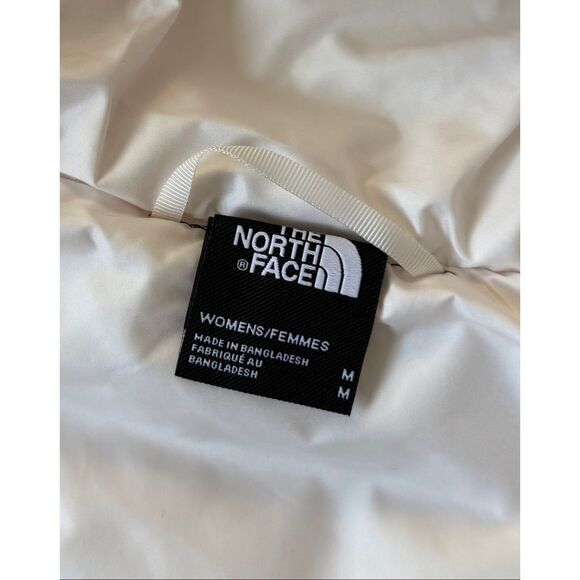 North Face Parka Aconcagua NEW Hooded Down Fill White Dune Women’s size Medium - Picture 7 of 14